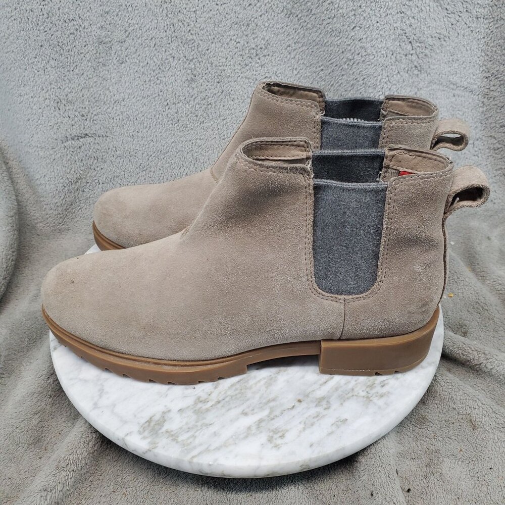 Sorel Shoes Womens Size 9 Emelie II Waterproof Tan Suede Chelsea Boots *GUC*